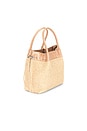 view 4 of 5 BOLSO BABY KAYLA RAFFIA & CROCO EMBOSSED in Natural