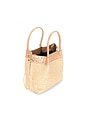 view 5 of 5 BOLSO BABY KAYLA RAFFIA & CROCO EMBOSSED in Natural