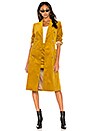 view 1 of 4 Corduroy Trench Coat in Mustard