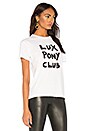 view 2 of 4 Lux Pony Club Tee in White