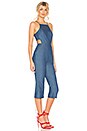 view 2 of 3 Cropped Flare Jumpsuit in Medium Wash