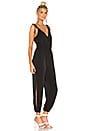 view 2 of 3 Tie Shoulder Surplice Jumpsuit in Black