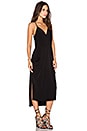 view 2 of 3 Crossover Midi Dress in Black