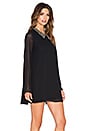 view 2 of 4 Embellished Collar Mini Dress in Black