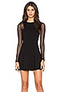view 1 of 4 Long Sleeve Skater Dress in Black