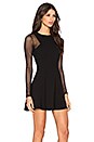 view 2 of 4 Long Sleeve Skater Dress in Black