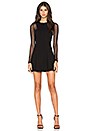 view 4 of 4 Long Sleeve Skater Dress in Black