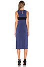 view 3 of 3 Cocktail Fitted Midi Dress in Navy Sea