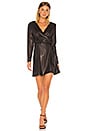 view 1 of 3 Metallic Wrap Dress in Black