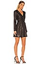 view 2 of 3 Metallic Wrap Dress in Black