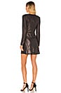 view 3 of 3 Metallic Wrap Dress in Black