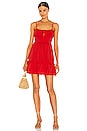 view 1 of 3 Crinkle Poly Dress in Chili