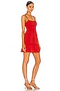 view 2 of 3 Crinkle Poly Dress in Chili