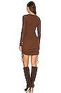 view 3 of 3 Long Sleeve Drawstring Dress in Milk Chocolate