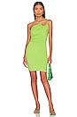view 2 of 5 One Shoulder Cut Out Dress in Citron