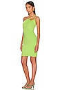 view 4 of 5 One Shoulder Cut Out Dress in Citron