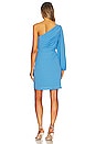 view 3 of 3 One Shoulder Cut Out Mini Dress in Azure Blue