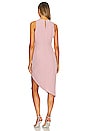 view 3 of 3 Ruched Asymmetrical Midi Dress in Blush