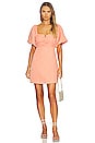 view 1 of 3 Puff Sleeve Mini Dress in Peach