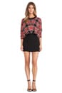 view 4 of 5 Plaid Sweater in Black & Red Combo