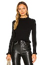 view 1 of 4 Ribbed Sweater Top in Black