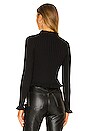 view 3 of 4 Ribbed Sweater Top in Black