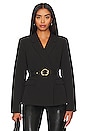 view 1 of 4 CHAQUETA BLAZER CON CINTO in Black