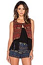 view 1 of 5 Tribal Vest in Red Multi