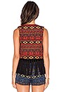 view 4 of 5 Tribal Vest in Red Multi