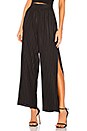 view 1 of 4 Side Split Palazzo Pant in Black
