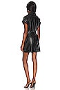 view 3 of 3 Short Sleeve Faux Leather Romper in Black