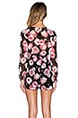 view 3 of 5 Floral Long Sleeve Romper in Black Multi