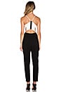 view 3 of 3 Sleeveless Tuxedo Jumpsuit in Whisper White Combo