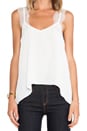 view 4 of 4 Lace Trim Tank in Off White