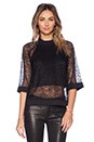 view 1 of 3 Sheer Overlay Top in Black