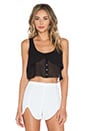 view 1 of 3 Flowy Button Up Top in Black