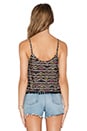view 3 of 3 Pom Pom Trim Crop Top in Natural Combo