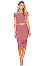 view 4 of 5 Off Shoulder Crop Top in Mauve