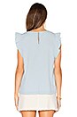 view 3 of 4 Ruffle Tank in Light Wash