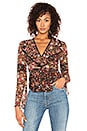 view 1 of 4 Bell Sleeve Top in Black Multi