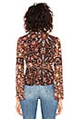 view 3 of 4 Bell Sleeve Top in Black Multi