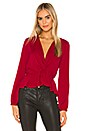view 1 of 4 Twist Front Blouse in Ruby Red