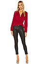 view 4 of 4 Twist Front Blouse in Ruby Red