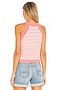 view 3 of 4 Cotton Tank in Coral Multi