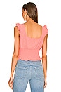 view 3 of 4 Ruffle Sleeve Smocked Top in Deep Peach