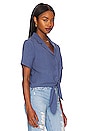 view 2 of 4 Tie Front Top in Blue