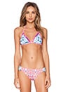 view 1 of 4 TOP BIKINI TRIANGULAR ELECTRIC REVERSIBLE in Fuschia Multi