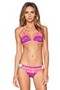 view 2 of 4 TOP BIKINI TRIANGULAR ELECTRIC REVERSIBLE in Fuschia Multi
