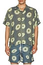 view 3 of 4 Concrete Air Garden Camp Rayon Short Sleeve Shirt in Grey
