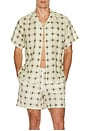 view 3 of 4 Ivory Digi Plaid Camp Shirt in White
